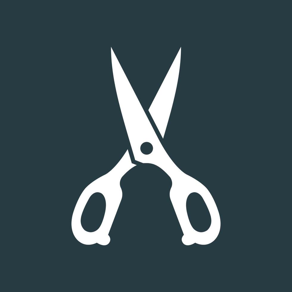 Scissor trendy artwork beautiful abstract illustration colorful applicative design vector