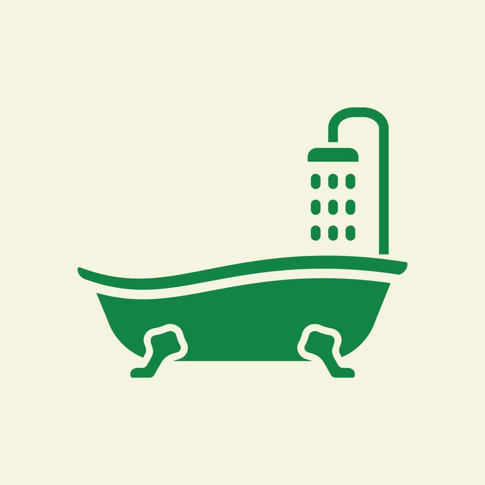 Bathtub trendy artwork cute abstract illustration colorful applicative design vector