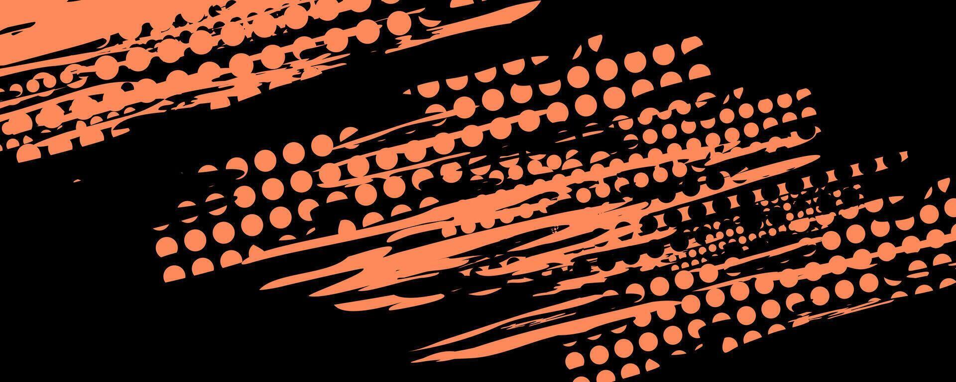 Abstract graphic design with dots and strokes. vector