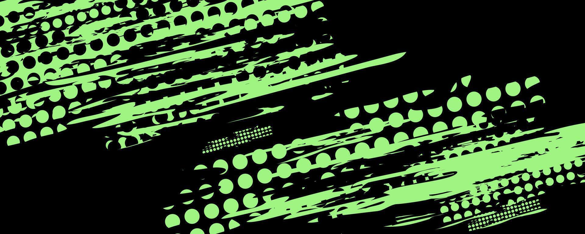 Abstract green graphic design with circular patterns. vector
