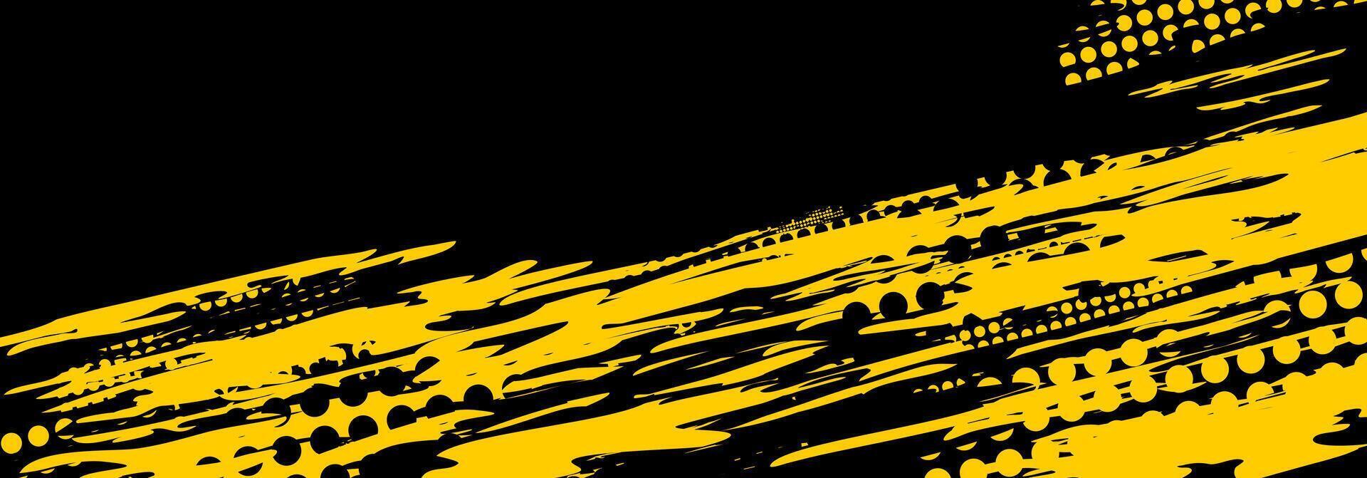 Abstract yellow and black graphic design. vector