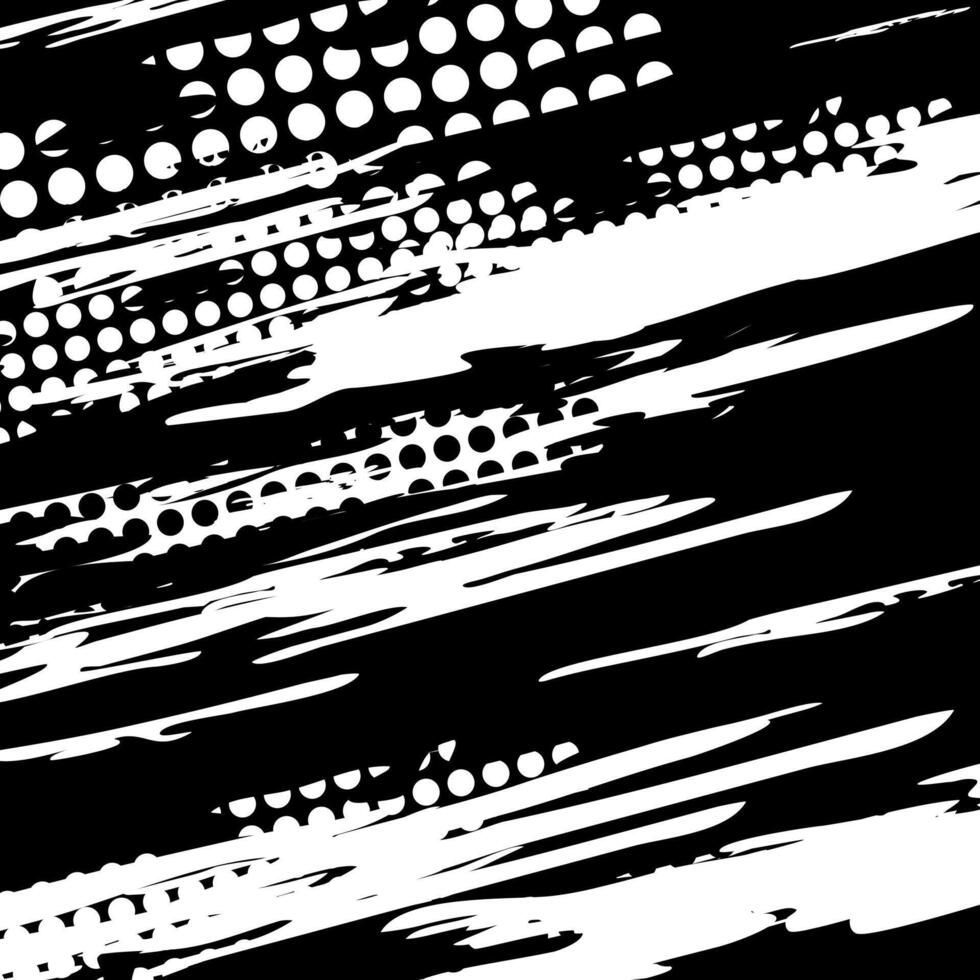 Abstract black and white graphic design with patterns. vector