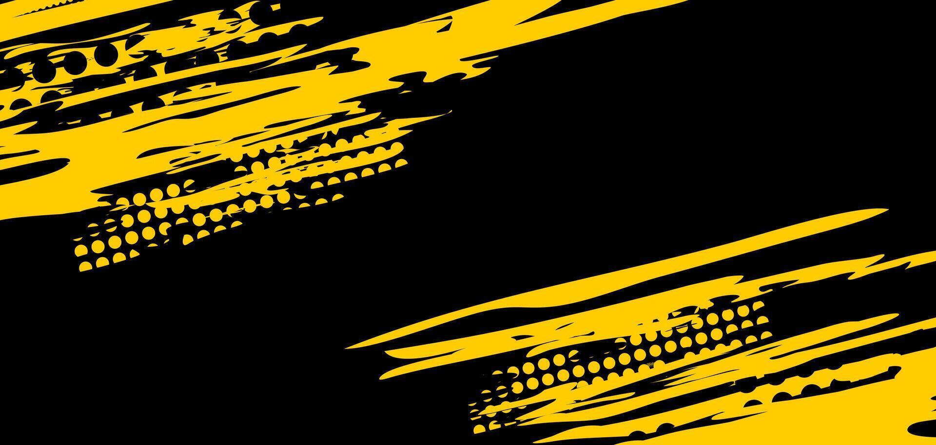 Abstract yellow and black graphic design. vector