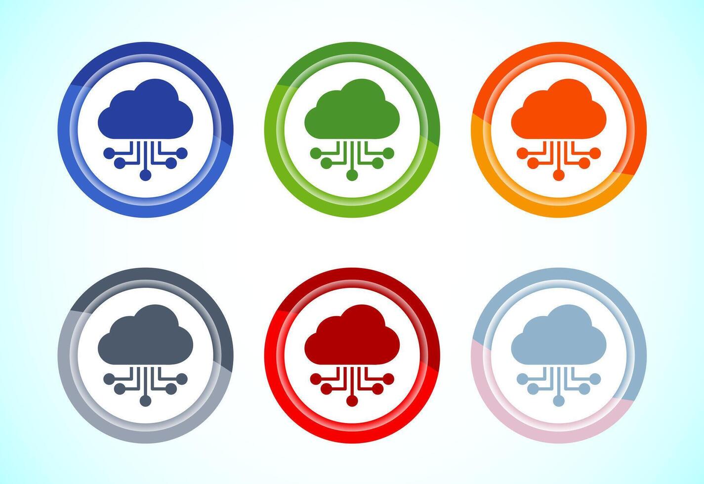 Cloud computing icon design illustration. Data storage sign symbol vector