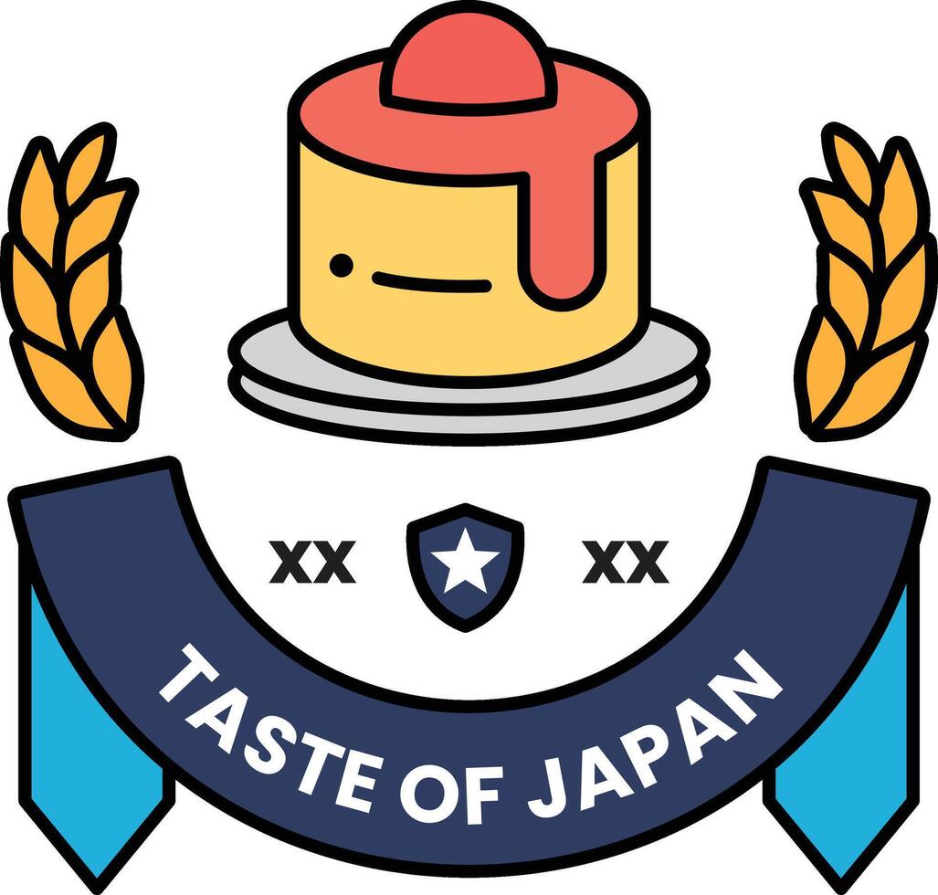 cake with a cherry logo illustration vector