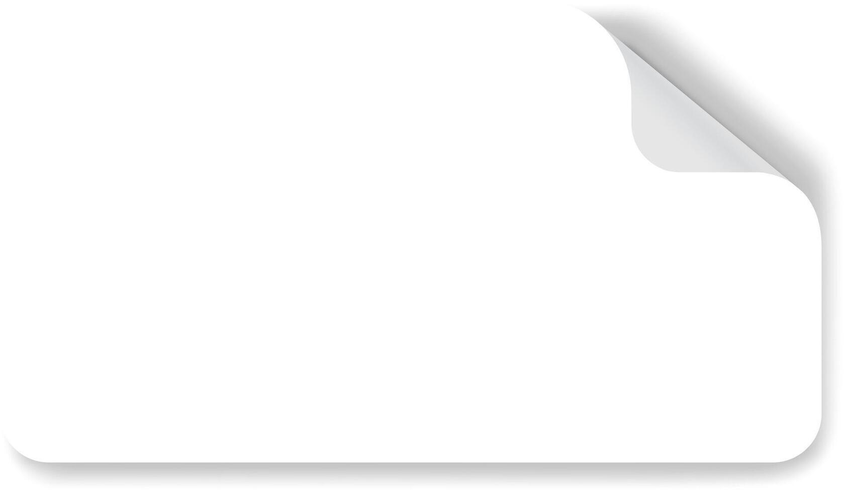 White page curl with a shadow effect, ideal for text or design, offers a clean backdrop for presentations or marketing. Perfect for adding realism to projects vector