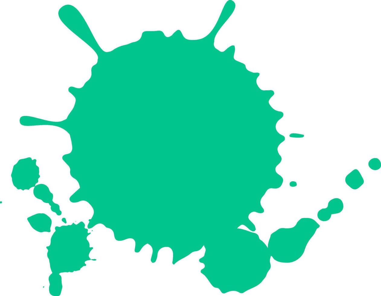 Vivid green paint creates a dynamic splash, adding a vibrant burst of color against a clean white backdrop, perfect for designs seeking energy and visual impact vector