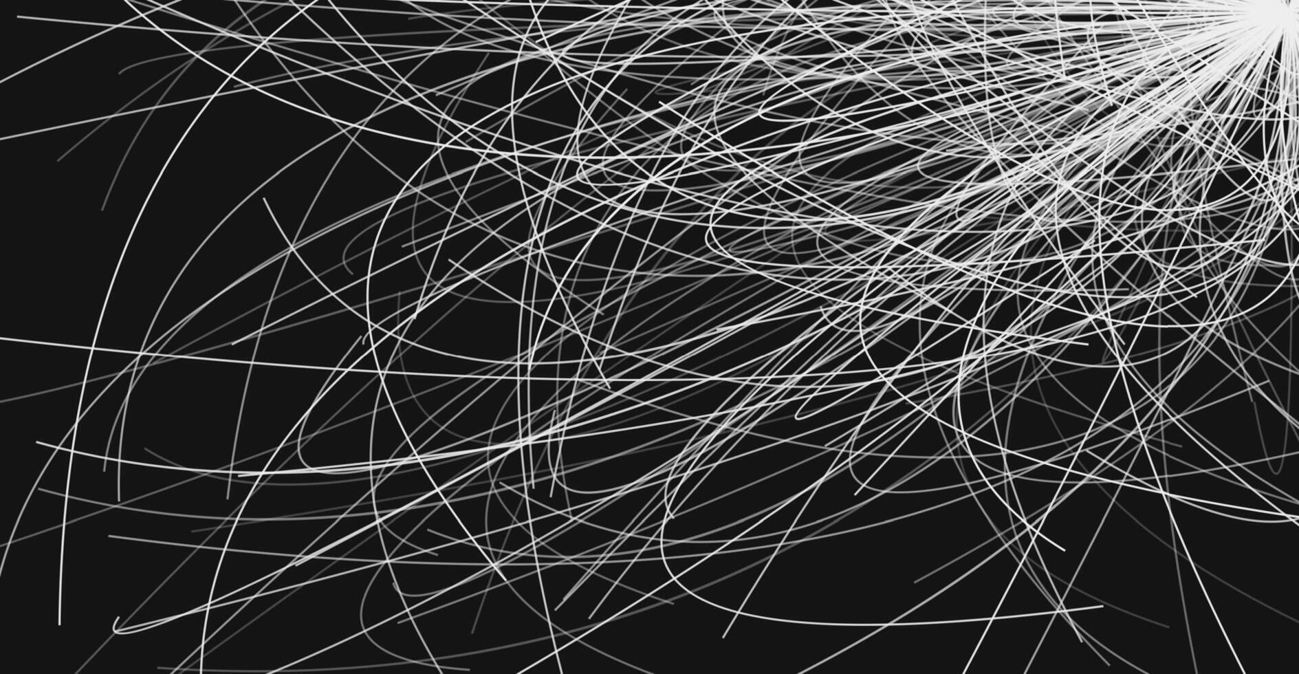 Background with white scribbles on a dark background vector