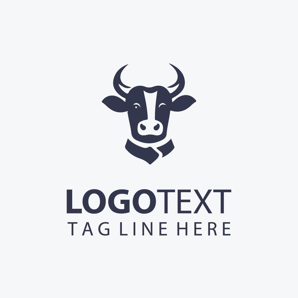 Moo Mirage Cow Logo vector