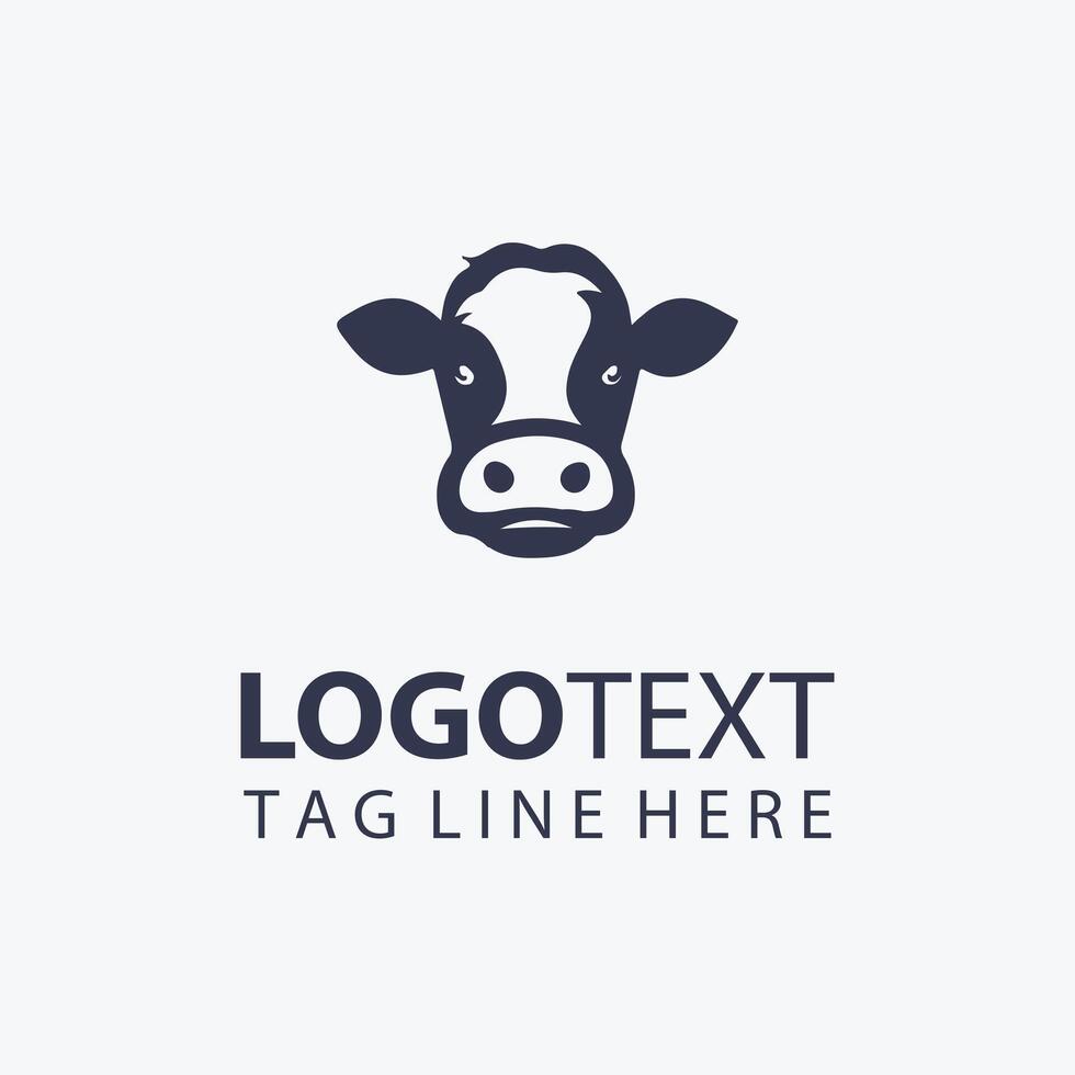 Fresh Milk Cow Logo vector