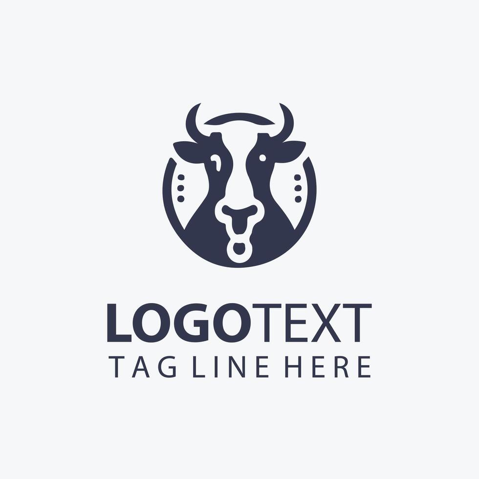 The Moo Farm Cow Logo vector