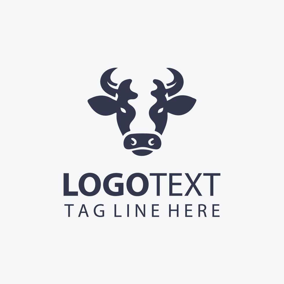 Lush Pastures Cow Logo vector