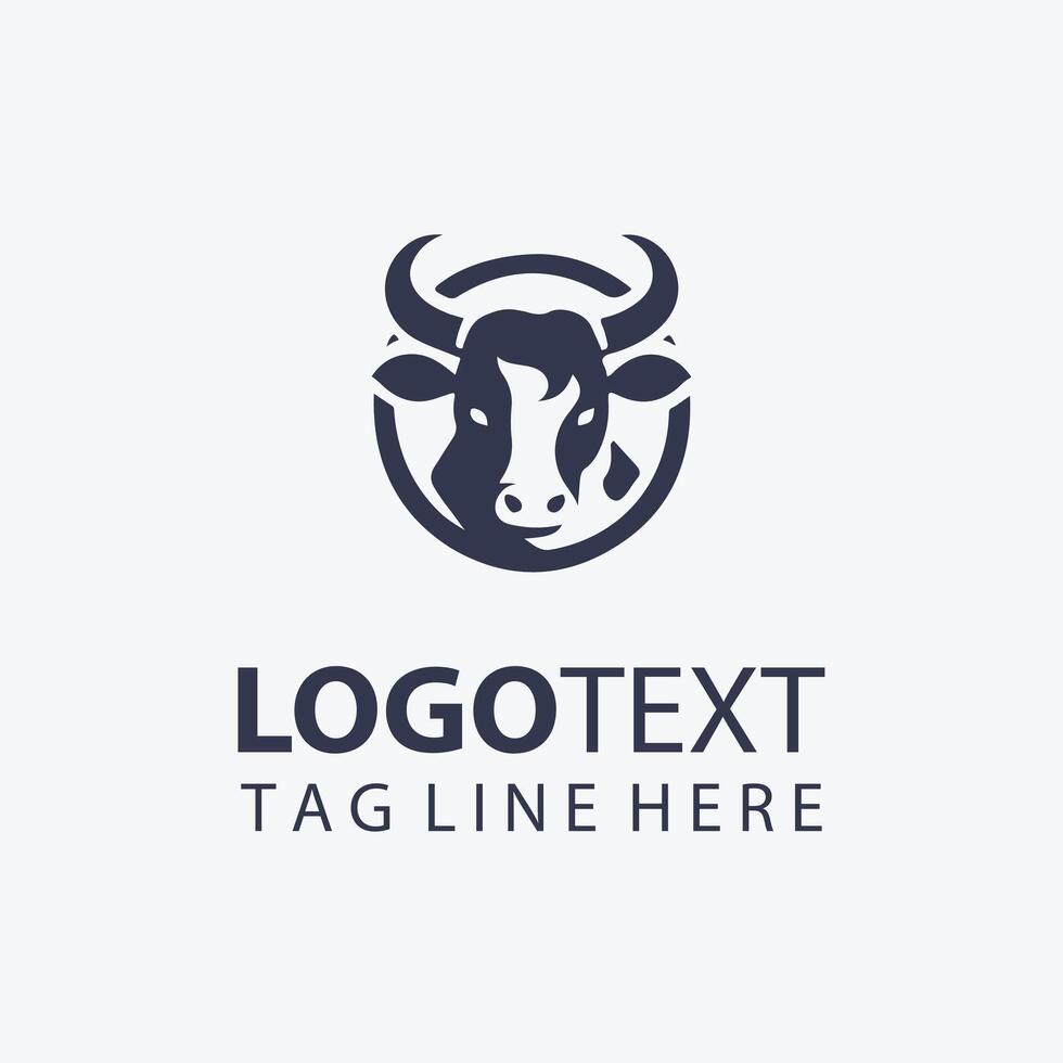 Majestic Moo Cow Logo vector