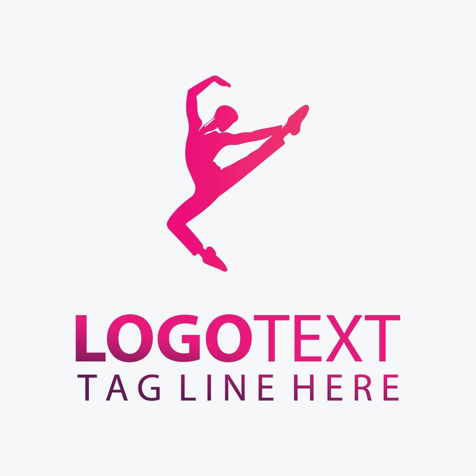 The Movement Flow dancer logo vector