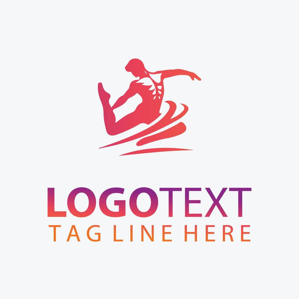 Vibe Movement Studios dancer logo vector
