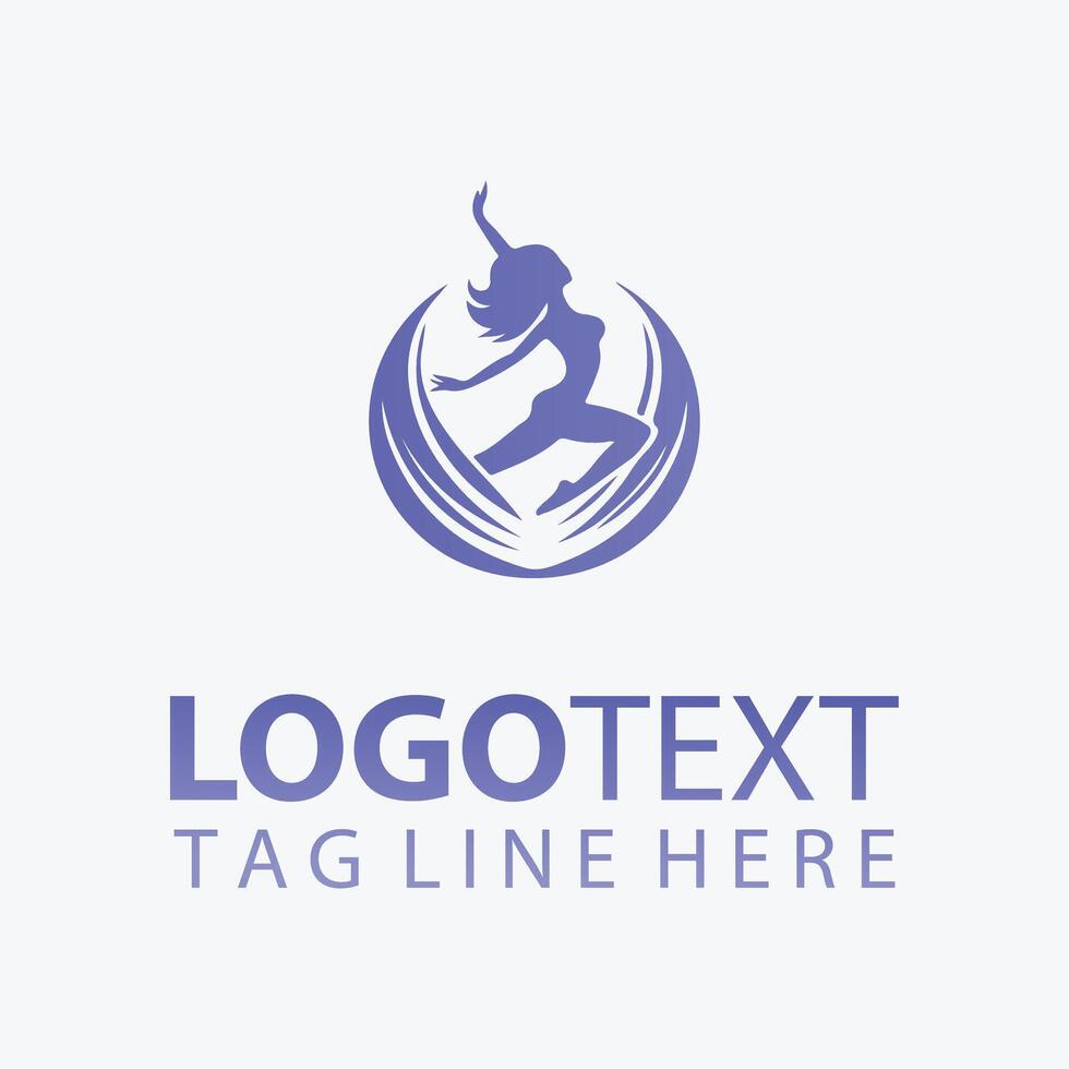 Motion Symphony dancer logo vector