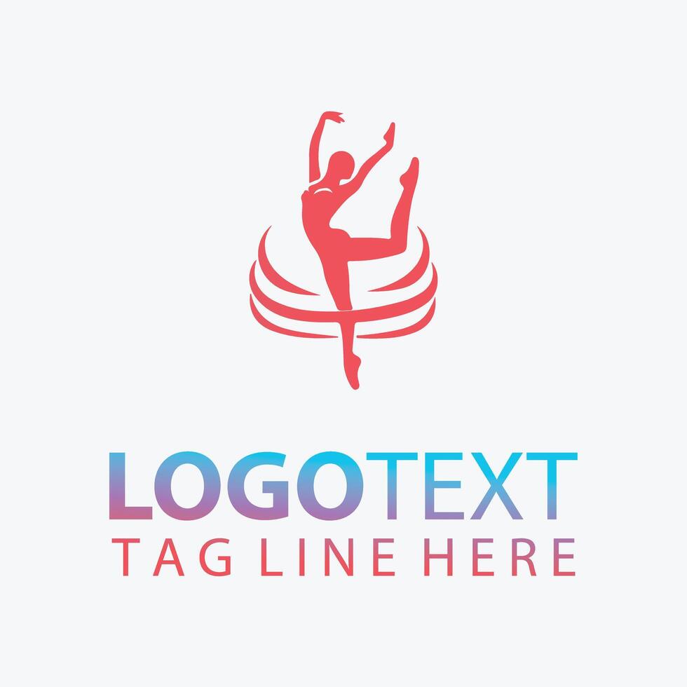 Vibe Movement dancer logo vector