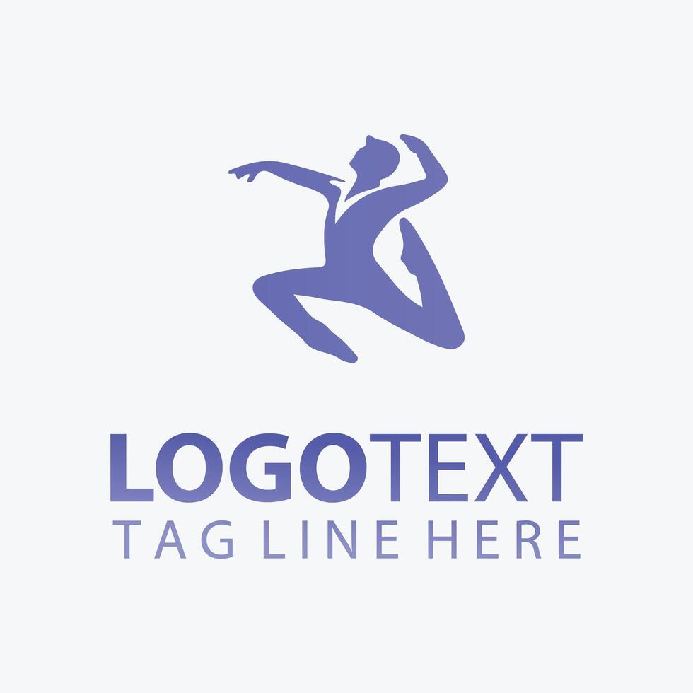 The Dance Dimension dancer logo vector
