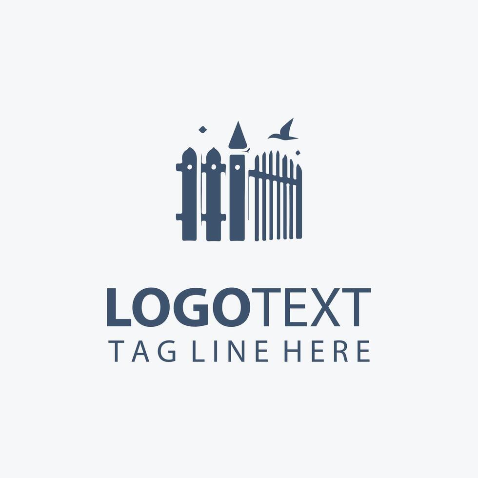 Boundary Crafted Fence Logo vector