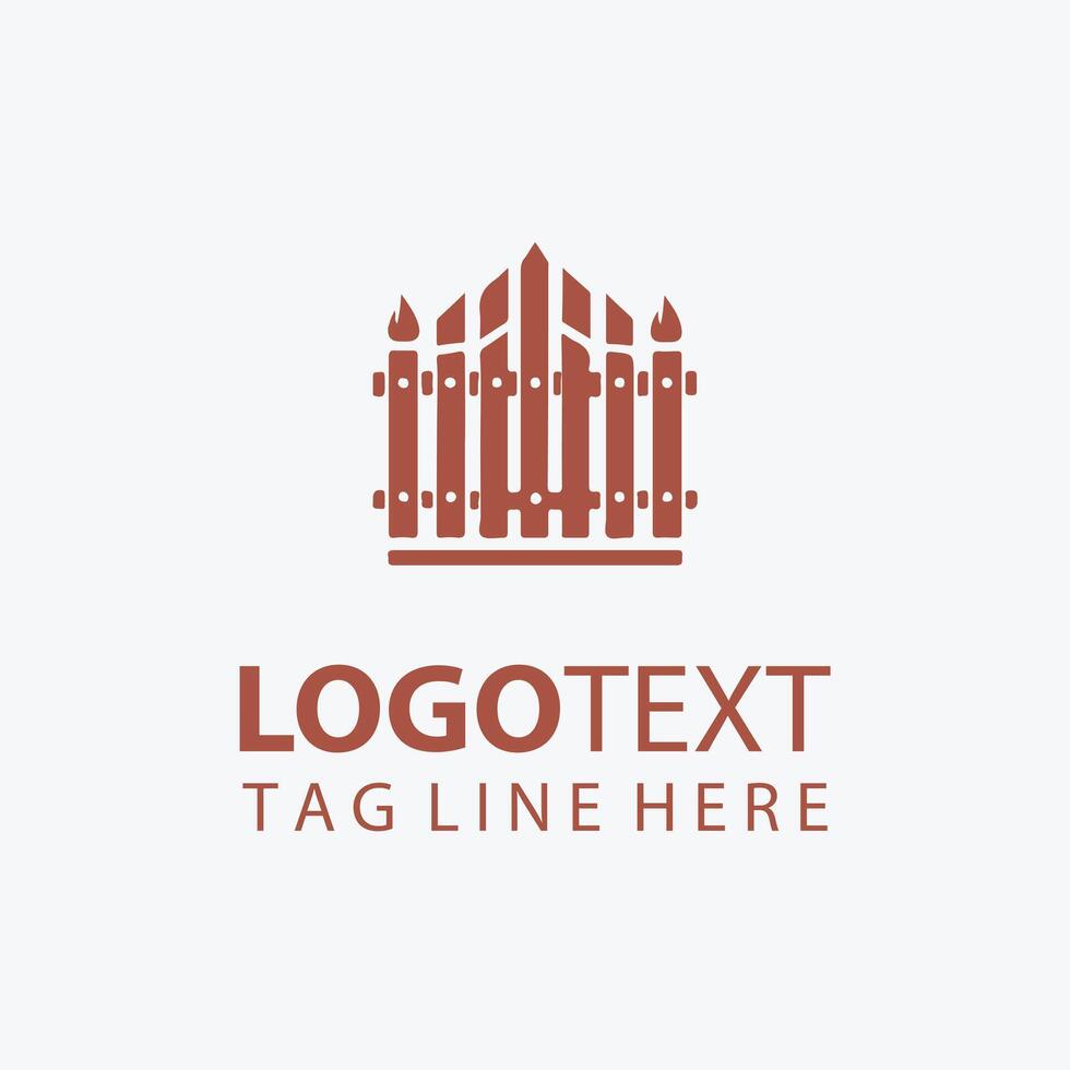 Bound Fence Logo Design vector