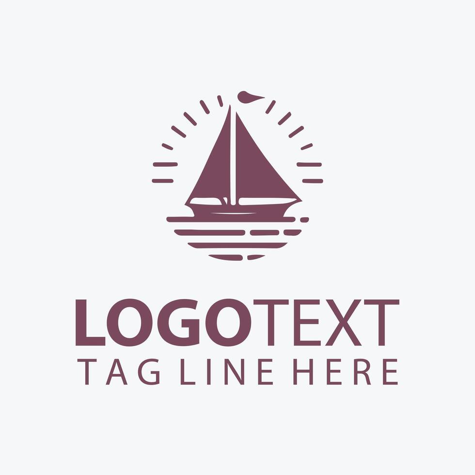 The Ocean's Call Sail Ship Logo vector
