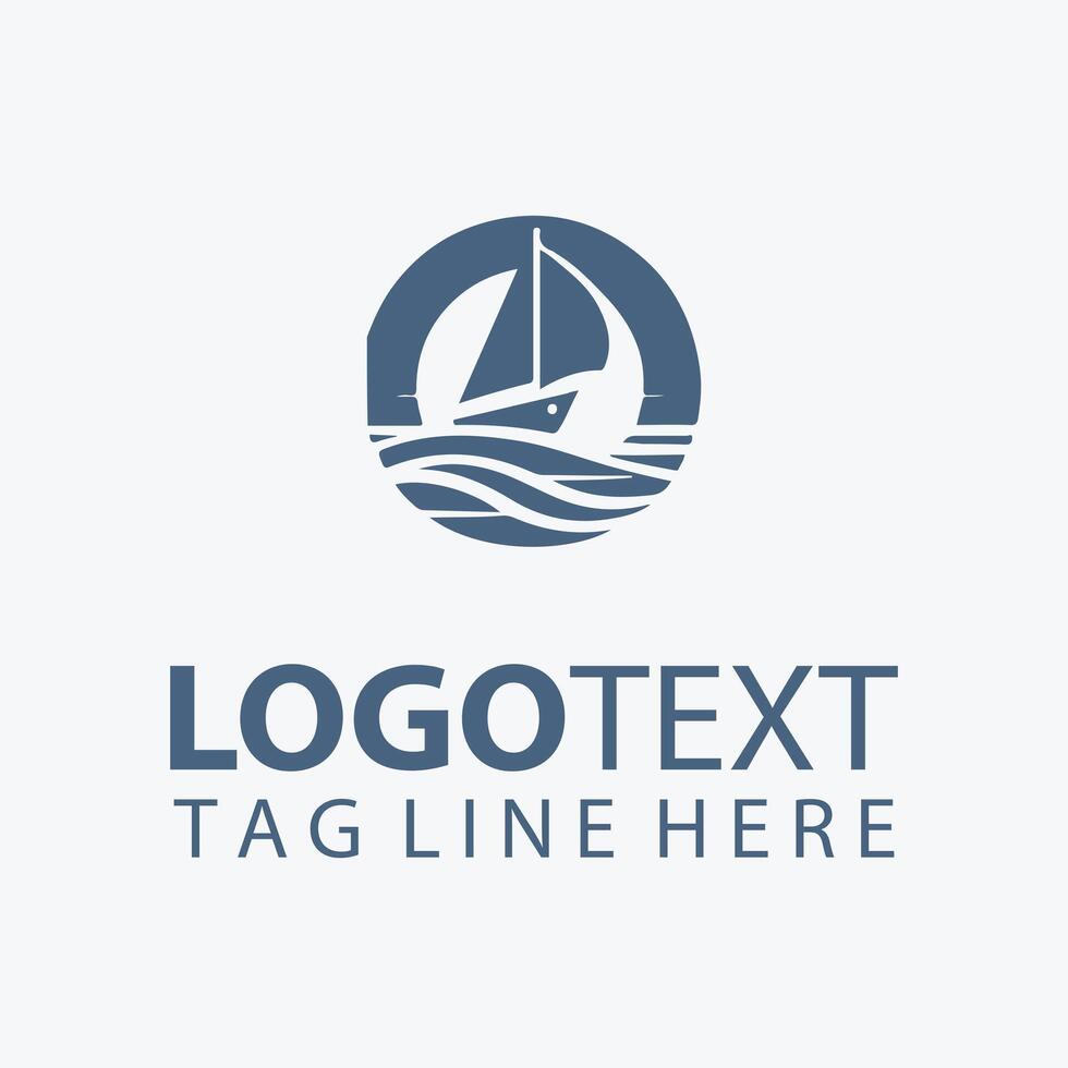 Sail Beyond the Horizon Ship Logo vector
