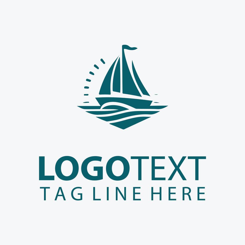 The Sail Journey Ship Logo vector