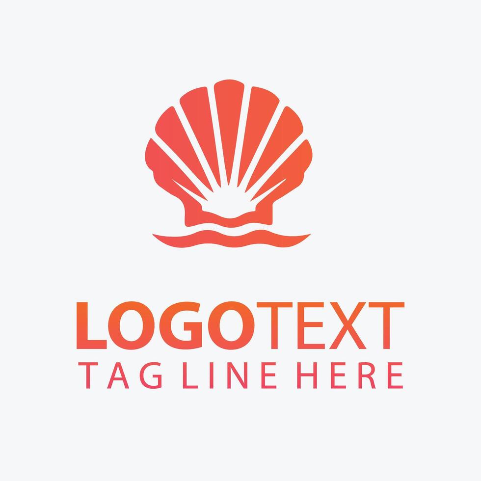 Beach Glow Shells logo vector