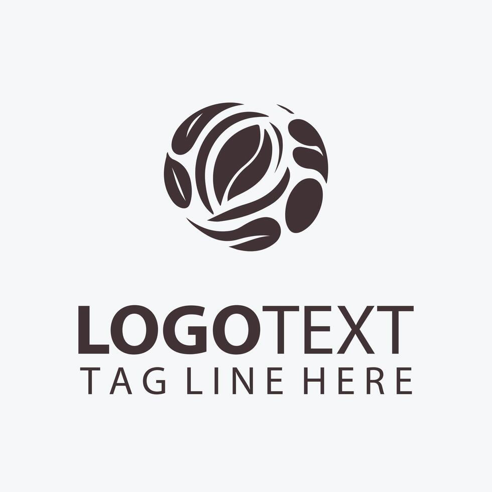 Ground to Brew Coffee Bean Logo vector