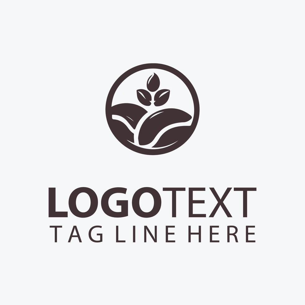 Infinite Brew Coffee Bean Logo vector