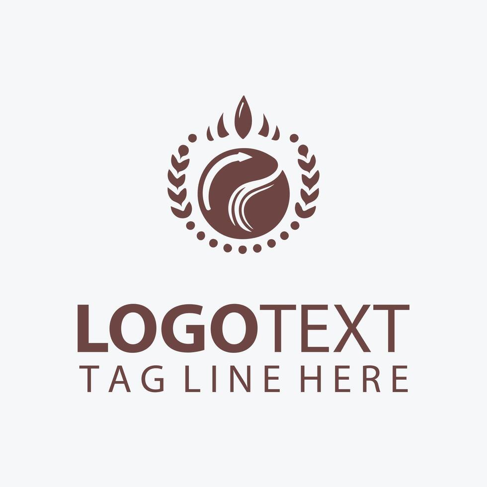 Roastology Coffee Bean Logo vector