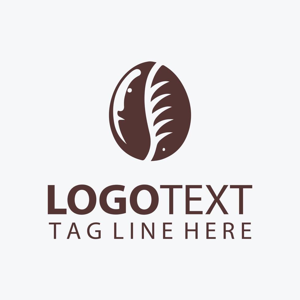 Midnight Brew Coffee Bean Logo vector