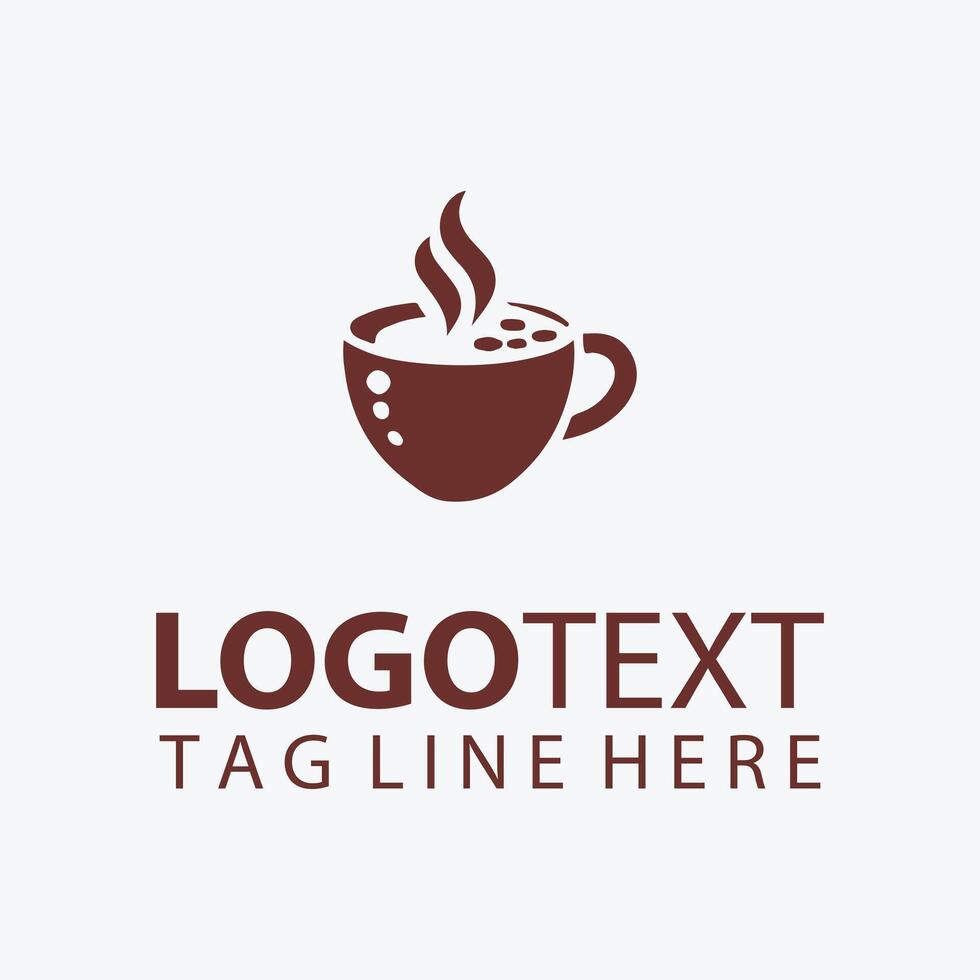 Hot Brew Coffee Bean Logo vector