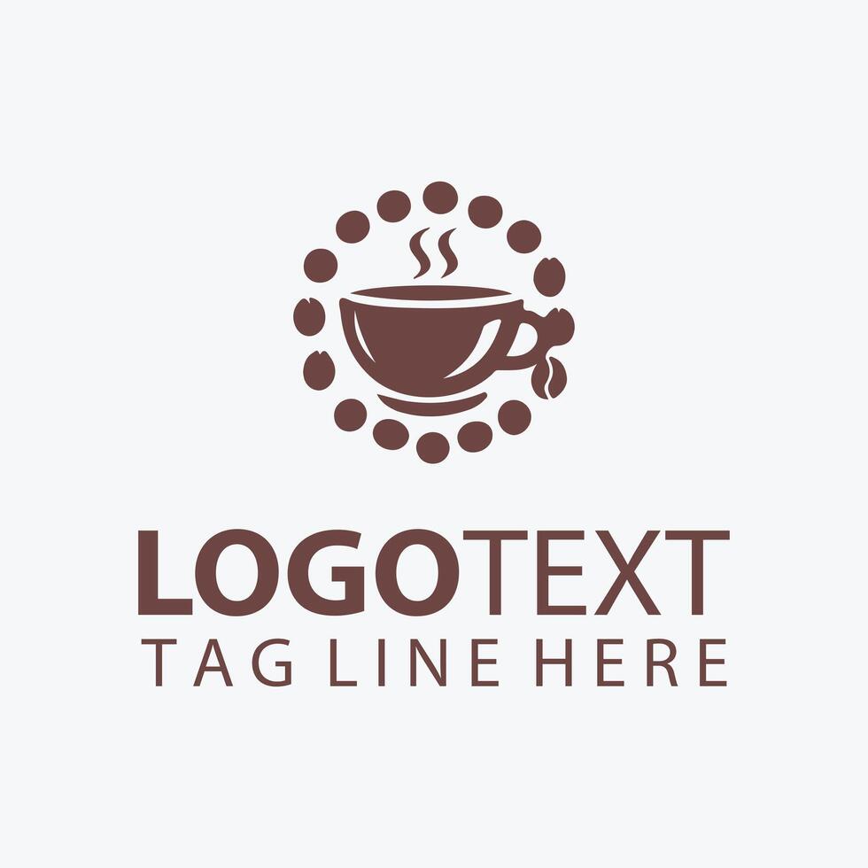 Morning Ritual Coffee Bean Logo vector