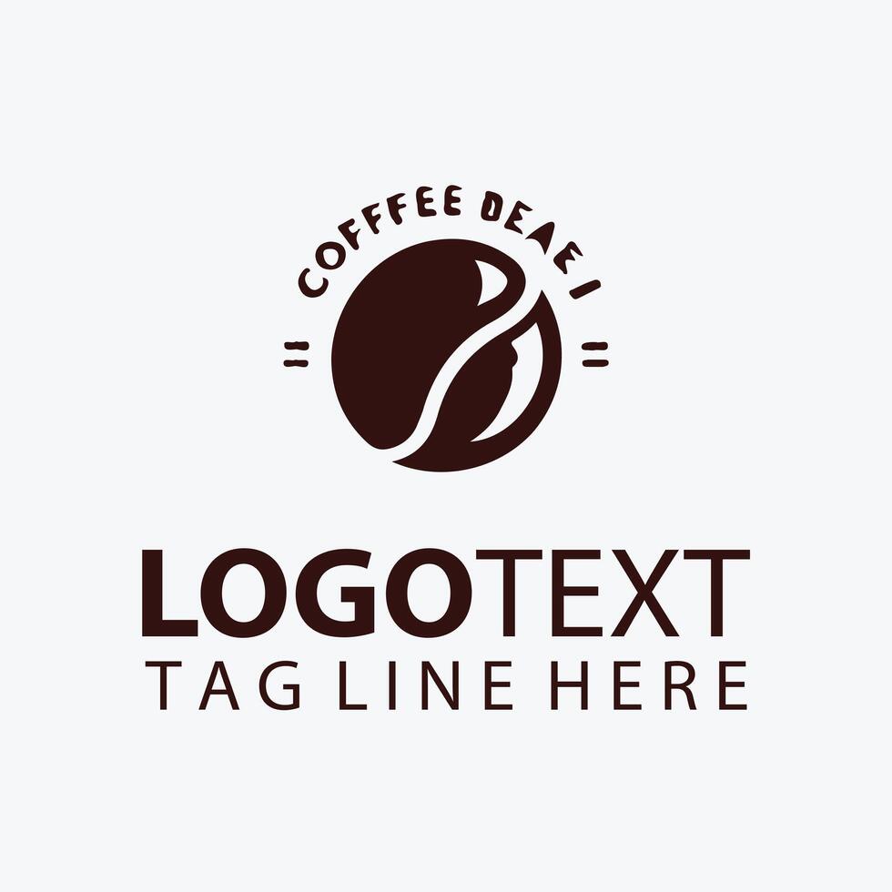 Velvet Coffee Bean Logo vector