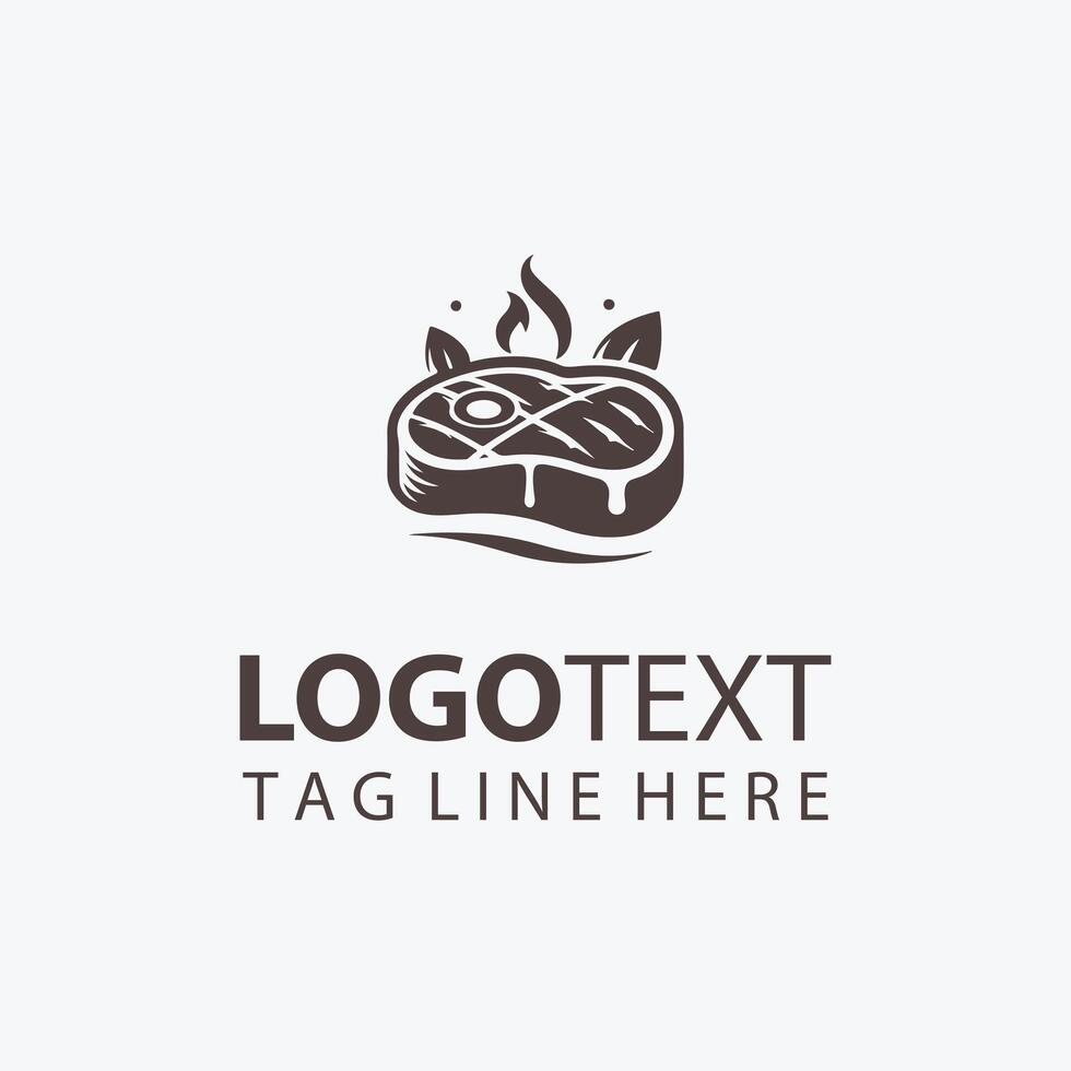 The Grill Pit steak logo vector