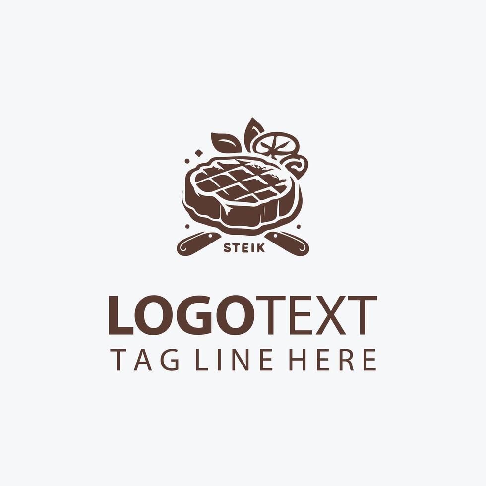 The Rare Cut steak logo vector