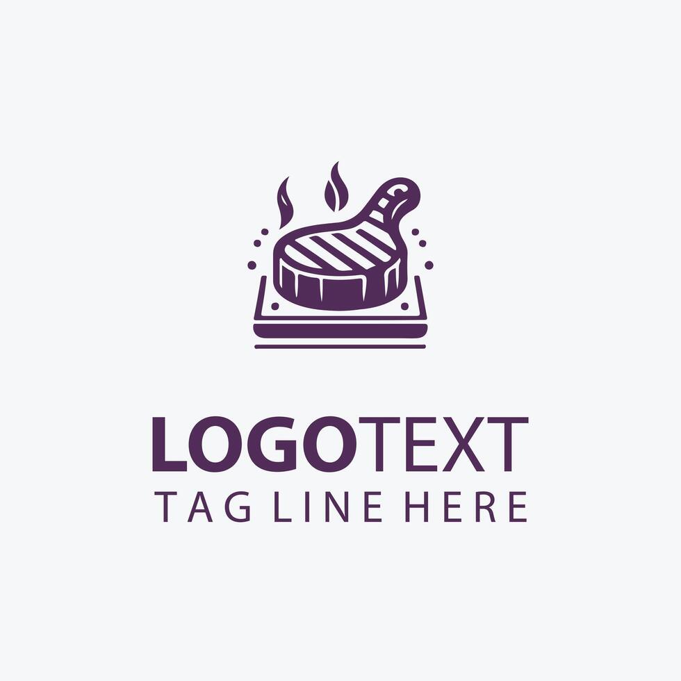 Beef Luxe steak logo vector