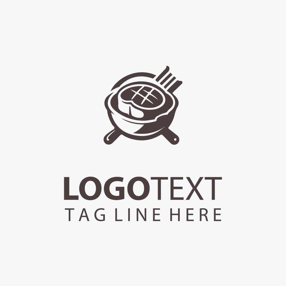 Grill Thrill steak logo vector