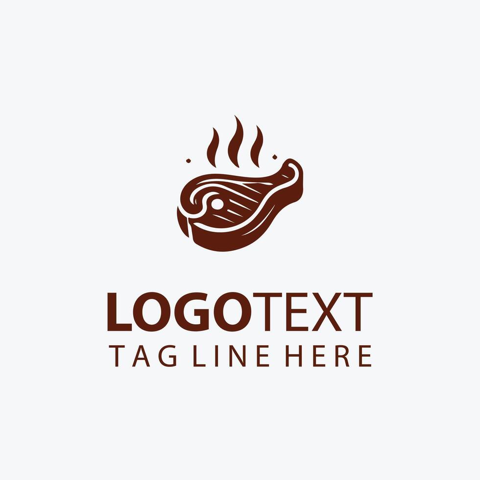 The Meatery steak logo vector