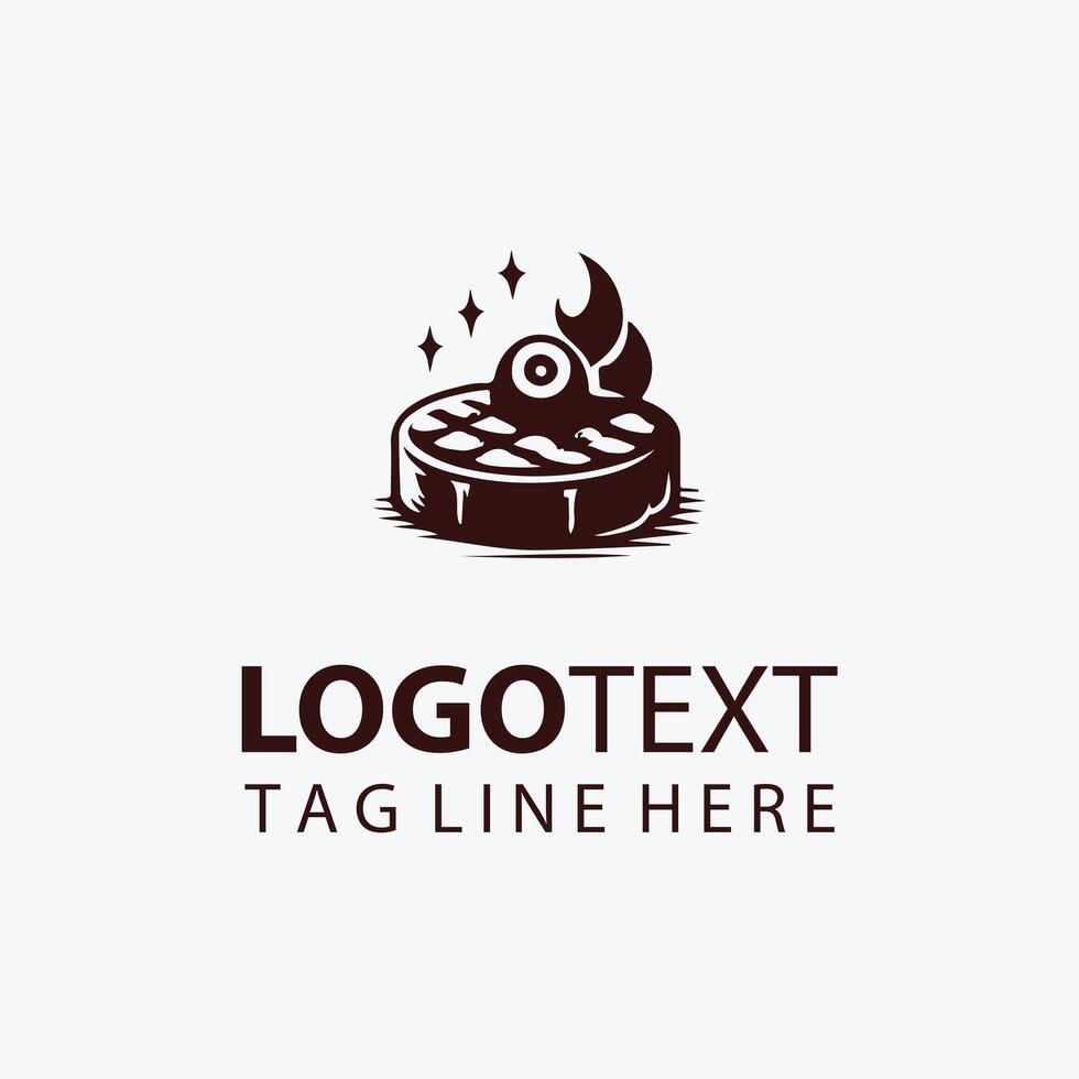 Perfectly Seared steak logo vector