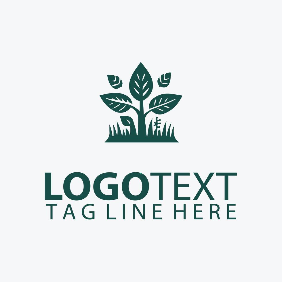 Evergreen Oasis tree garden logo vector