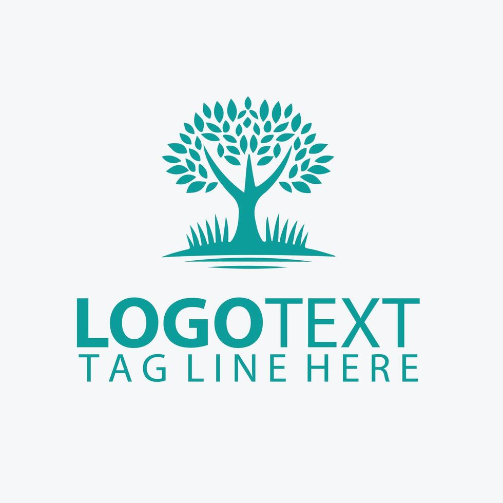 The tree Garden Glade logo vector