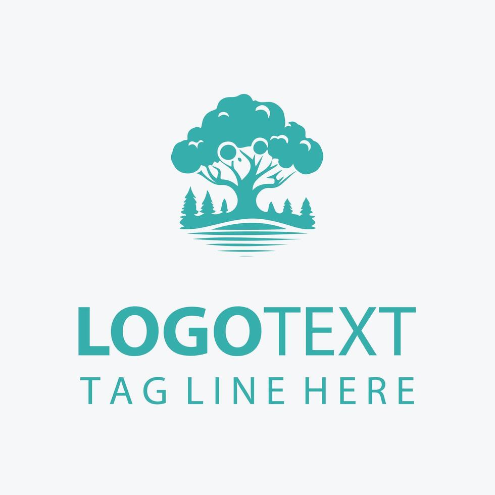 The Hidden Arbor tree garden logo vector
