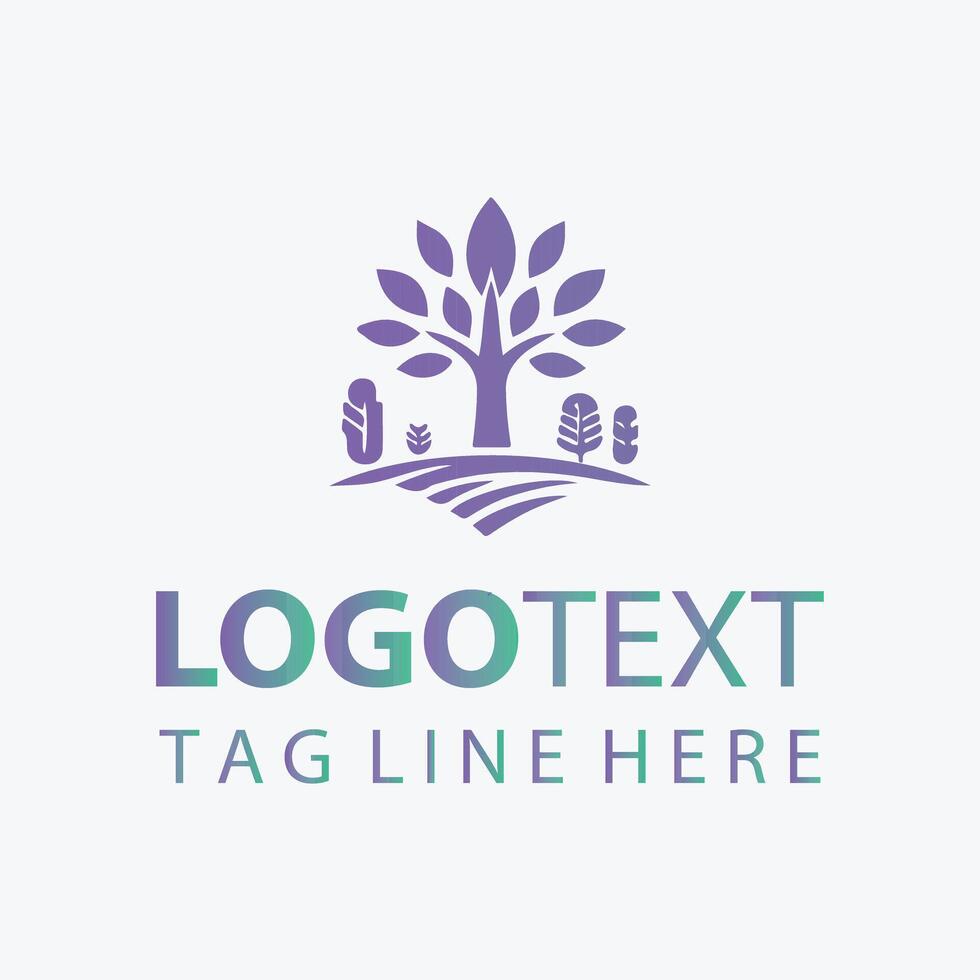 Tranquil Canopy tree garden logo vector