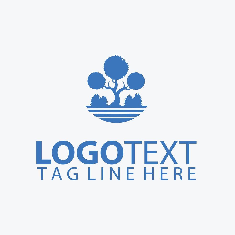 Serenity Forest Co tree garden logo vector
