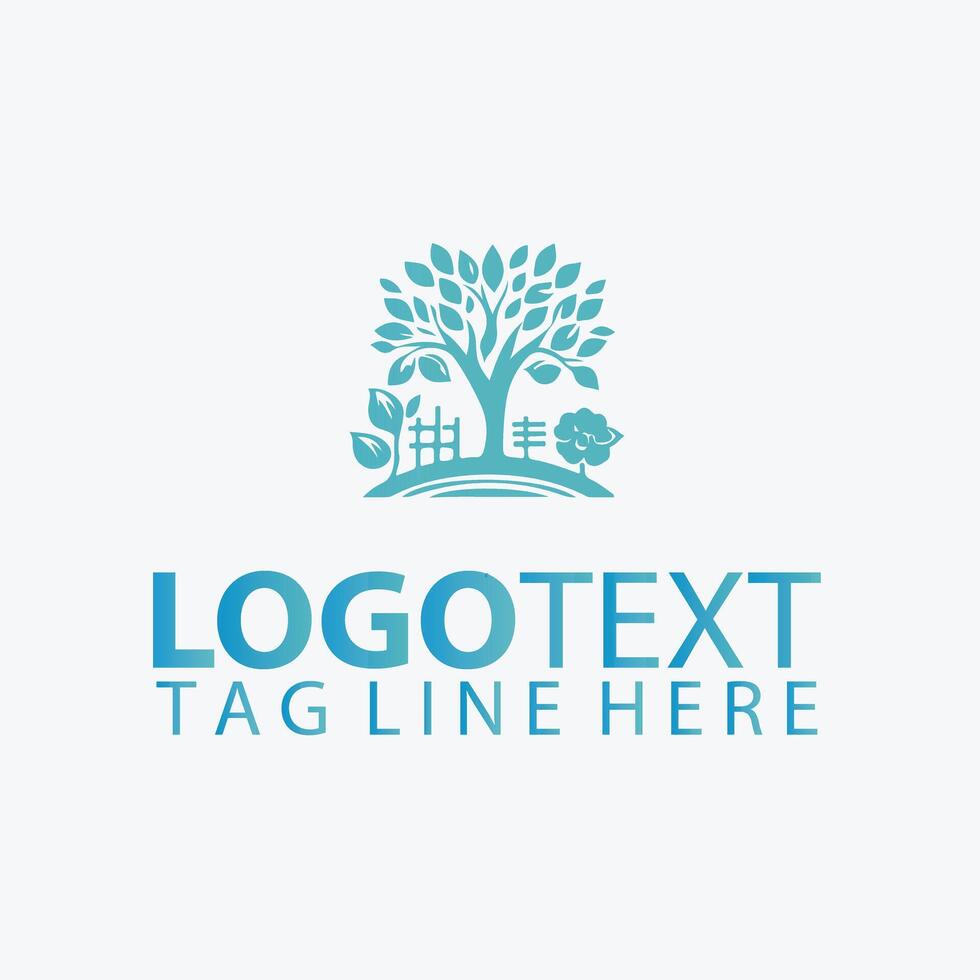 The Tree Porch garden logo vector