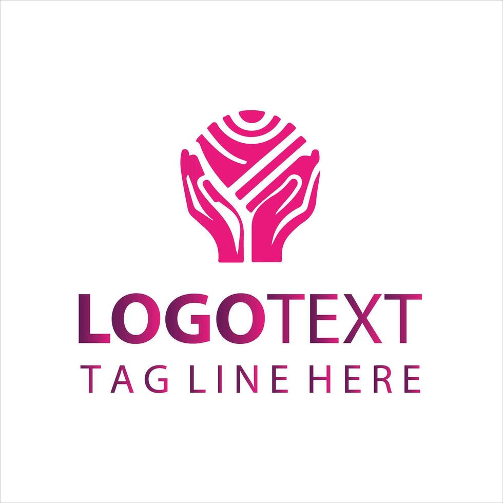 The Touching Story Hands Logo vector
