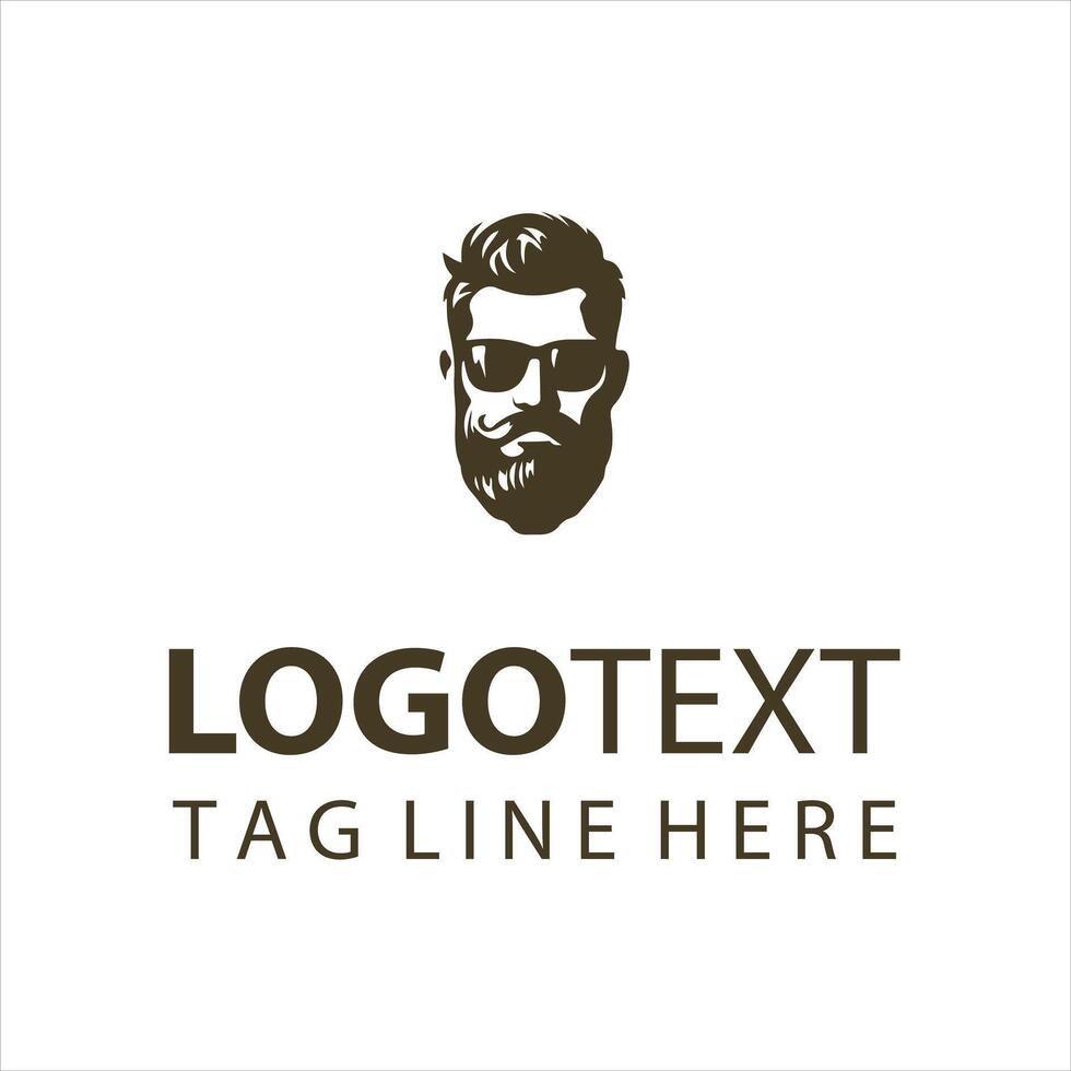Bearded Dominion guy logo vector