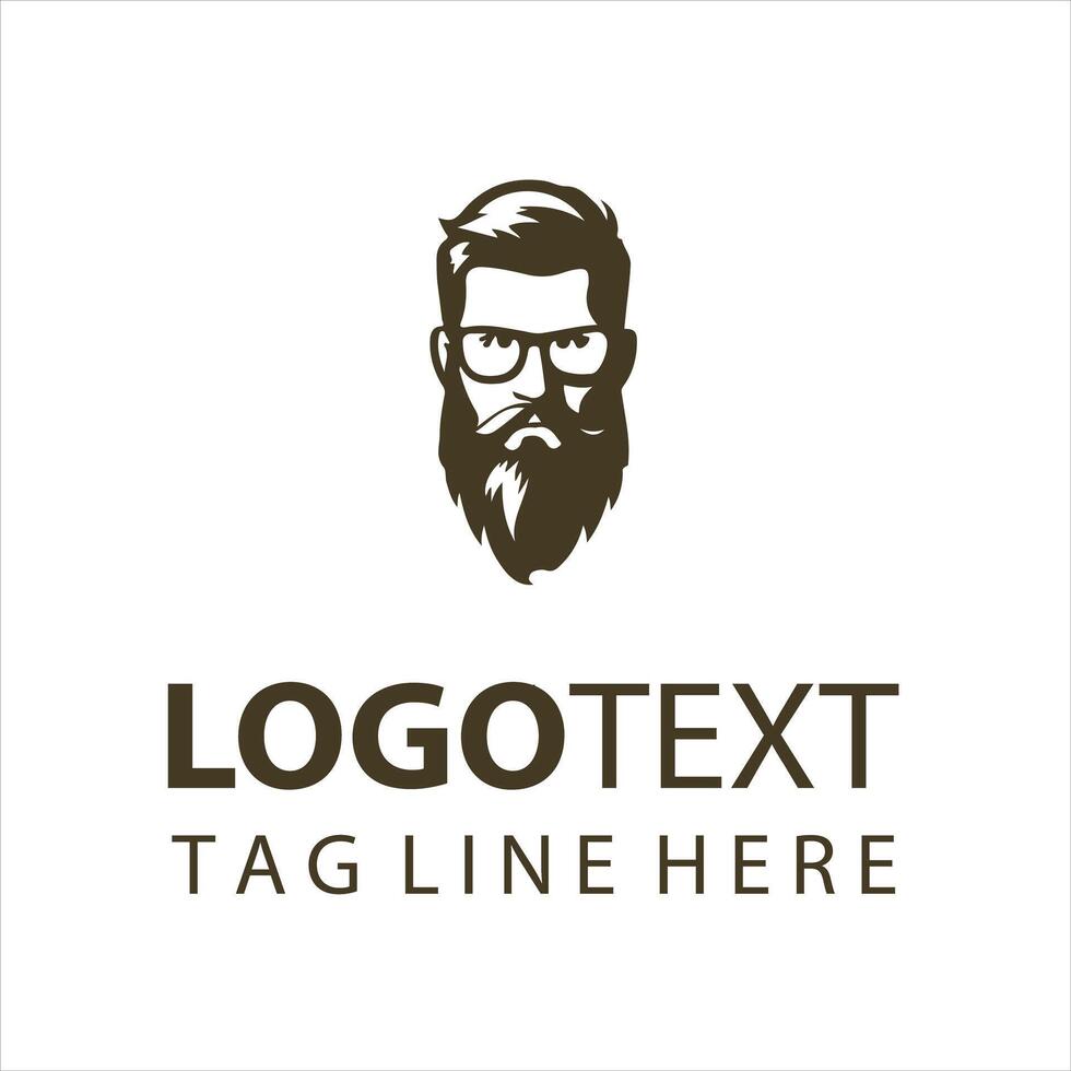 Bearded Council Co guy logo vector